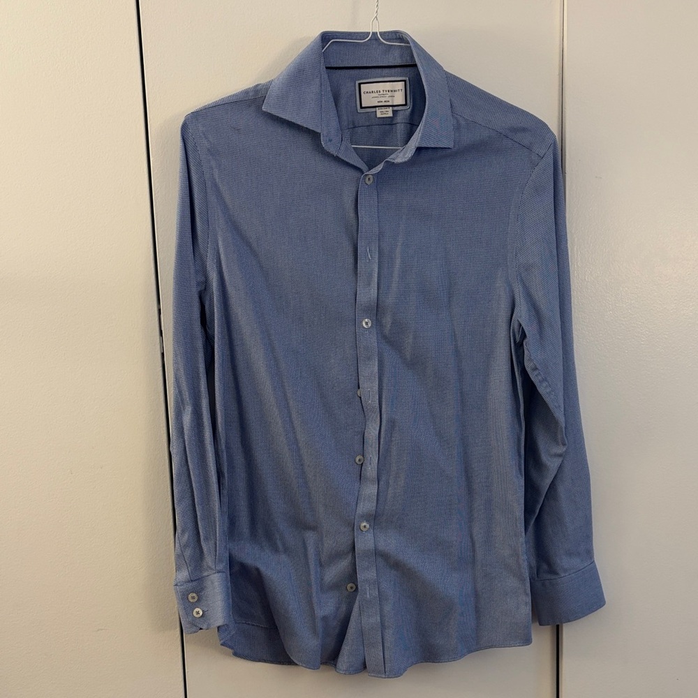 Charles Tyrwhitt Classic Blue Dress Shirt - Extra Slim Fit (15.5/33)